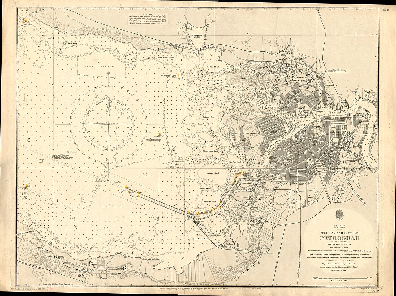 План города Петрограда, 1854